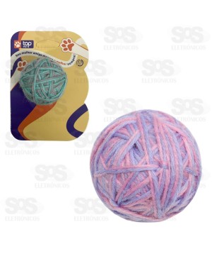 Brinquedo Bola de Lã Para Gatos TOPET0060