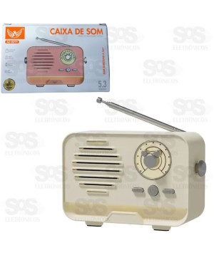 Caixa De Som Bluetooth Portátil Retro Rádio Altomex-8099