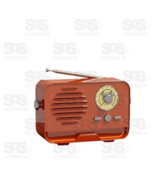 Caixa De Som Bluetooth Portátil Retro Rádio Altomex-8099