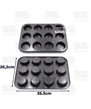 Forma Antiaderente Para 12 Cupcake B-Max BM-F1332