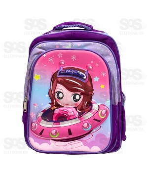 Mochila Média Infantil Modelos Variados MD-12854/MD-12857