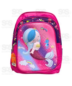 Mochila Média Infantil Modelos Variados MD-12854/MD-12857