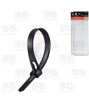 Abraçadeira De Nylon Reutilizável 4,8mmx300  Com 50 Unidades TRY-0089