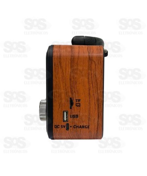 Rádio Retrô Portátil 5W Bluetooth Ministar MS-8897BR