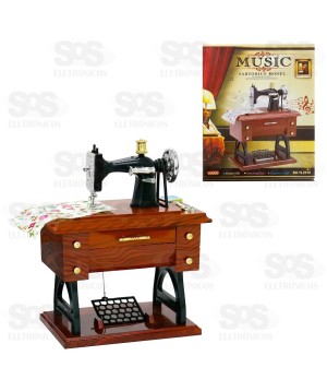 Caixinha de Música Máquina de Costura Retrô 3373