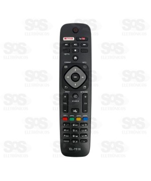 Controle Remoto Philips Netflix/Youtube Eletromex EL-7516
