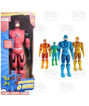 Boneco Comando Hero 40cm Em Vinil Homeplay Modelos Variados 