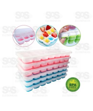 Forma de Gelo Com Tampa 22,5x9,5cm em Plástico 5567