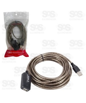 Cabo Extensor USB Macho Para USB Fêmea 5 Metros MCB-025