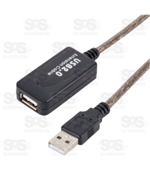 Cabo Extensor USB Macho Para USB Fêmea 10 Metros MCB-026