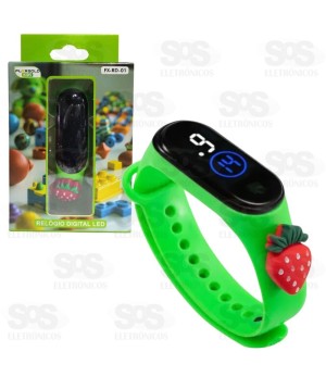 Relógio Digital LED Infantil Pulseira de Silicone RD01