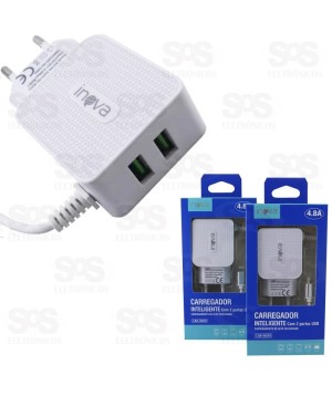 Carregador Micro USB V8 4.8A 2 USB Inova car-9009