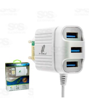 Carregador iPhone 4.1A Ultra Rápido X-CELL XC-IPH-UR24
