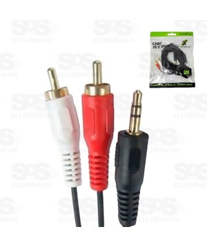 Cabo 2 RCA Para P2 Stereo De 5 Metros