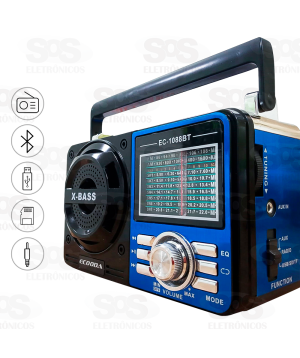 Rádio Retrô 9 Bandas Com Lanterna Bivolt Altomex A-1088