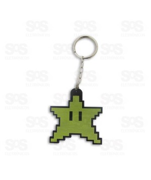 Chaveiro Plástico Estrela Pixel