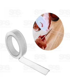 Fita Adesiva Dupla Face Transparente 3 Metros Caerus CRS-3870