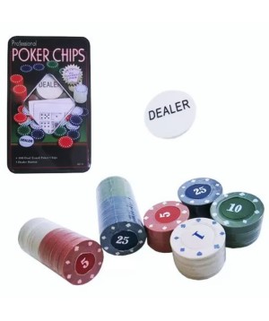 Conjunto Poker 100 Fichas Caerus crs-2790