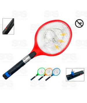 Raquete Elétrica Recarregável Mata Mosquito
