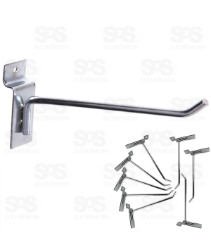 Gancho Metálico Para Painel Canaletado 4mmx20cm SQ 3331