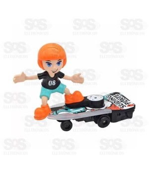 Boneco Skatista Faz Manobras Toy King TK-1456	