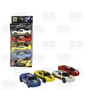 Carrinhos de Fricção 4 unidades Toy King TK-1147