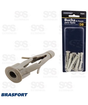 Bucha 06 Tijolo Baiano Cartela com 10 Unidades Brasfort 7664