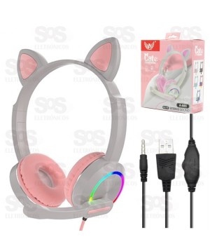 Headset Gatinho Cores Variadas Altomex A-085