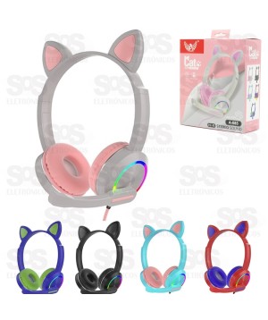 Headset Gatinho Cores Variadas Altomex A-085