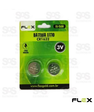 Bateria Moeda 1632 3V Cartela Com 2 Unidades Flex cr06